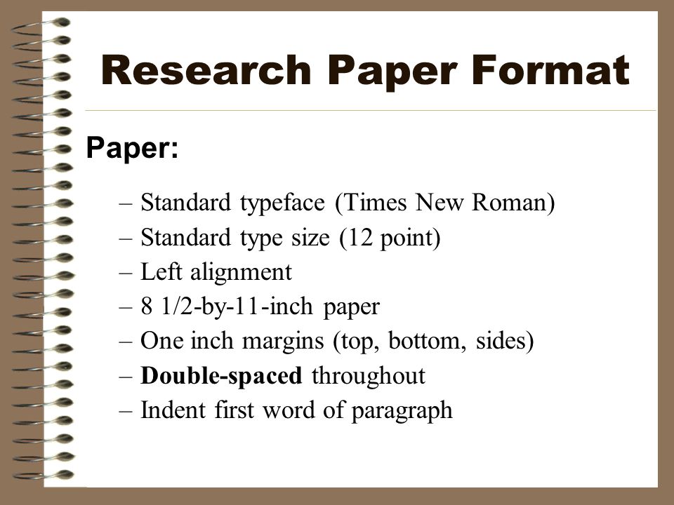 Standard research paper format